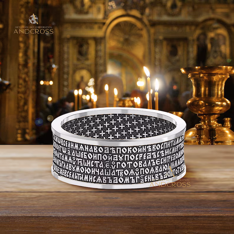 The Shepherd's Ring – Orthodox Silver 925 with Psalm 22 – Wear God's Word - Image 2