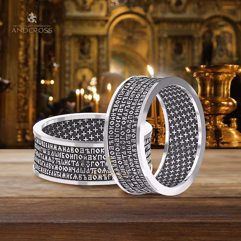 The Shepherd's Ring – Orthodox Silver 925 with Psalm 22 – Wear God's Word