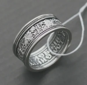 Artisan Crafted Orthodox Ring – Silver 925 – Byzantine Symbol for Men - Image 2