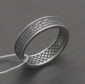 Contemporary Orthodox Ring – Sterling Silver 925 – Lord's Prayer – Modern Faith Jewelry - Image 5