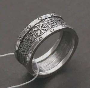 Christ Emblem Psalm Ring – Orthodox 925 Silver – Men's Old Slavonic Faith Band - Image 3